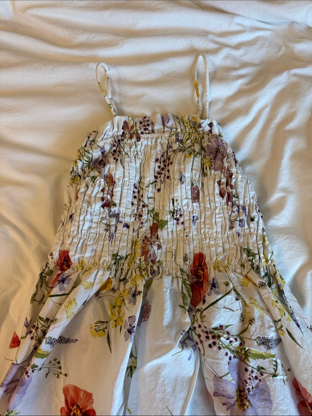 H&M White Floral Maxi Skirt with Multicolor Blooms - Picture 2 of 3